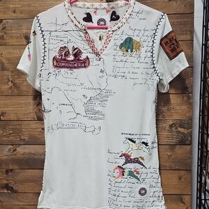Double D Ranch Comancheria Map Print Tee